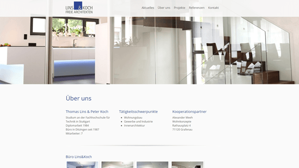 Architekten-Website - Lins und Koch