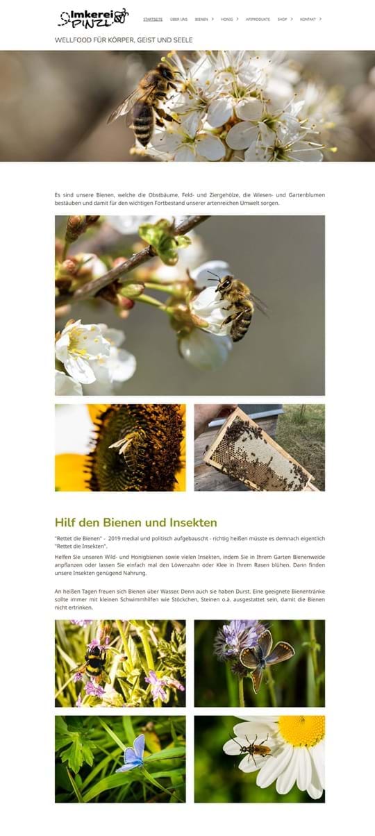 Beispiel-Website imkerei-pinzl.de