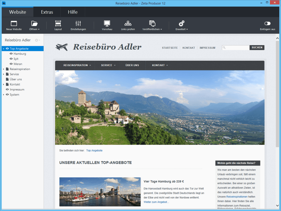 Homepage ohne Registrierung - Website erstellen