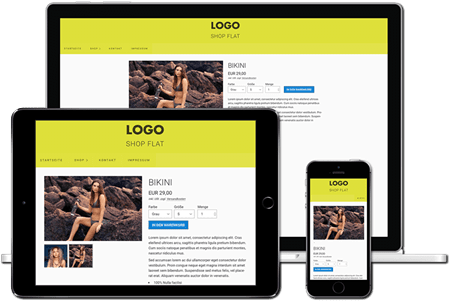 Responsive Onlineshop - Darstellungen