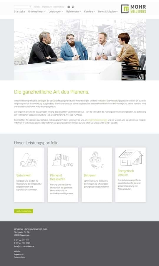 Beispiel-Website mohrsolutions.de