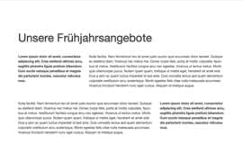 Design-Block - 2-Spalter - nur Text