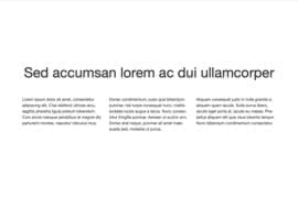 Design-Block - 3-Spalter mit zentrierter Überschrift
