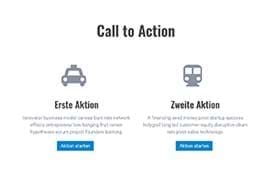 Design-Block - Icons mit Text und Buttons