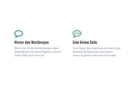 Design-Block - Icons mit Text, Raum um Spalten