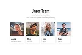 Design-Block - Linkbox mit Team-Bilder