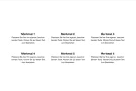 Design-Block - Merkmale 3-spaltig