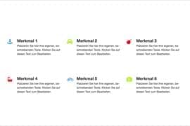 Design-Block - Merkmale mit Icons links