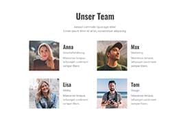 Design-Block - Team-Bilder mit Text