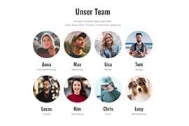 Design-Block - Team-Bilder rund