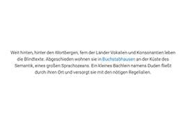 Design-Block - Text mit Link, zentriert