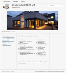 Elektriker Homepage - Elektrotechnik Wirth UG